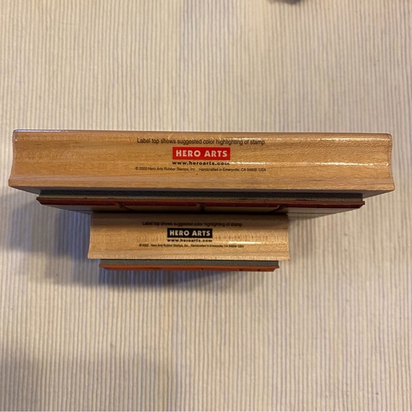 Lot of 2 Shadows Wood Mounted Stamps by Hero Arts - Picture 3 of 6